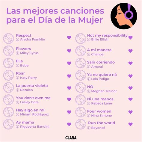 cancion para mujeres|55 canciones empoderadoras para celebrar el Día de la Mujer